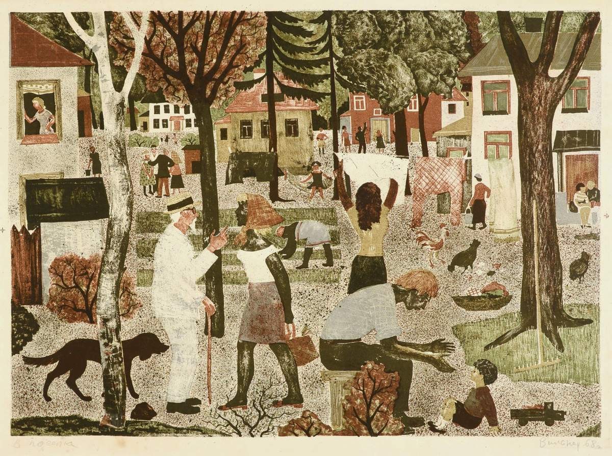 В поселке, Victor Semenovich Vilner, 1968