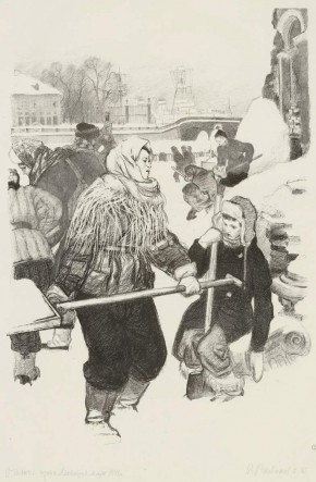 Очистка города. Ленинград, март 1942