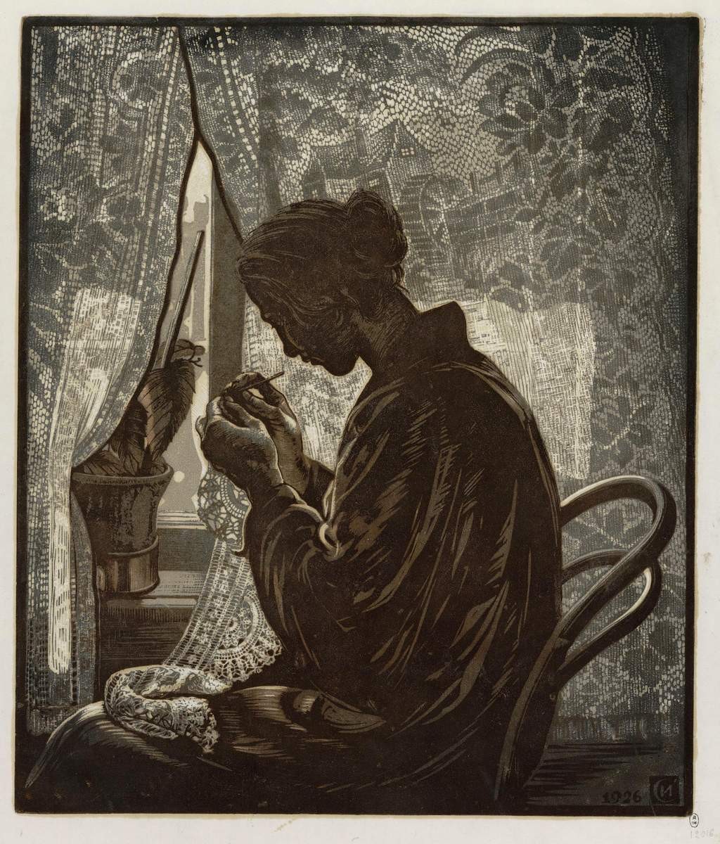 Кружевница, Ilya Sokolov, 1926