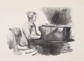Портрет жены художника Е. И. Шиллинговской за роялем