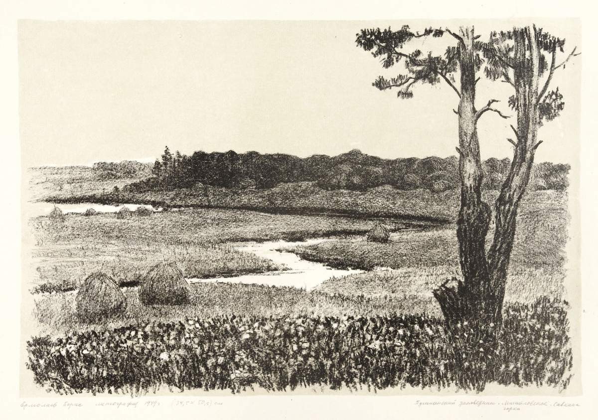 Пушкинский заповедник. Михайловское. Савкина гора, Boris Nicolaevich Ermolaev, 1949