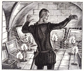 Иллюстрация к драме А. С. Пушкина «Скупой рыцарь»