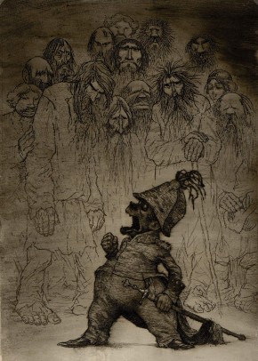 Лист из серии иллюстраций к роману М.Е.Салтыкова-Щедрина «История одного города»