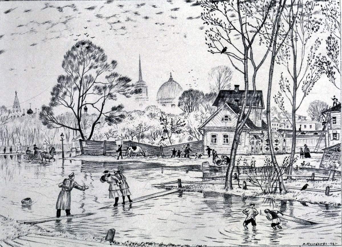 Весна, Boris Kustodiev, 1921