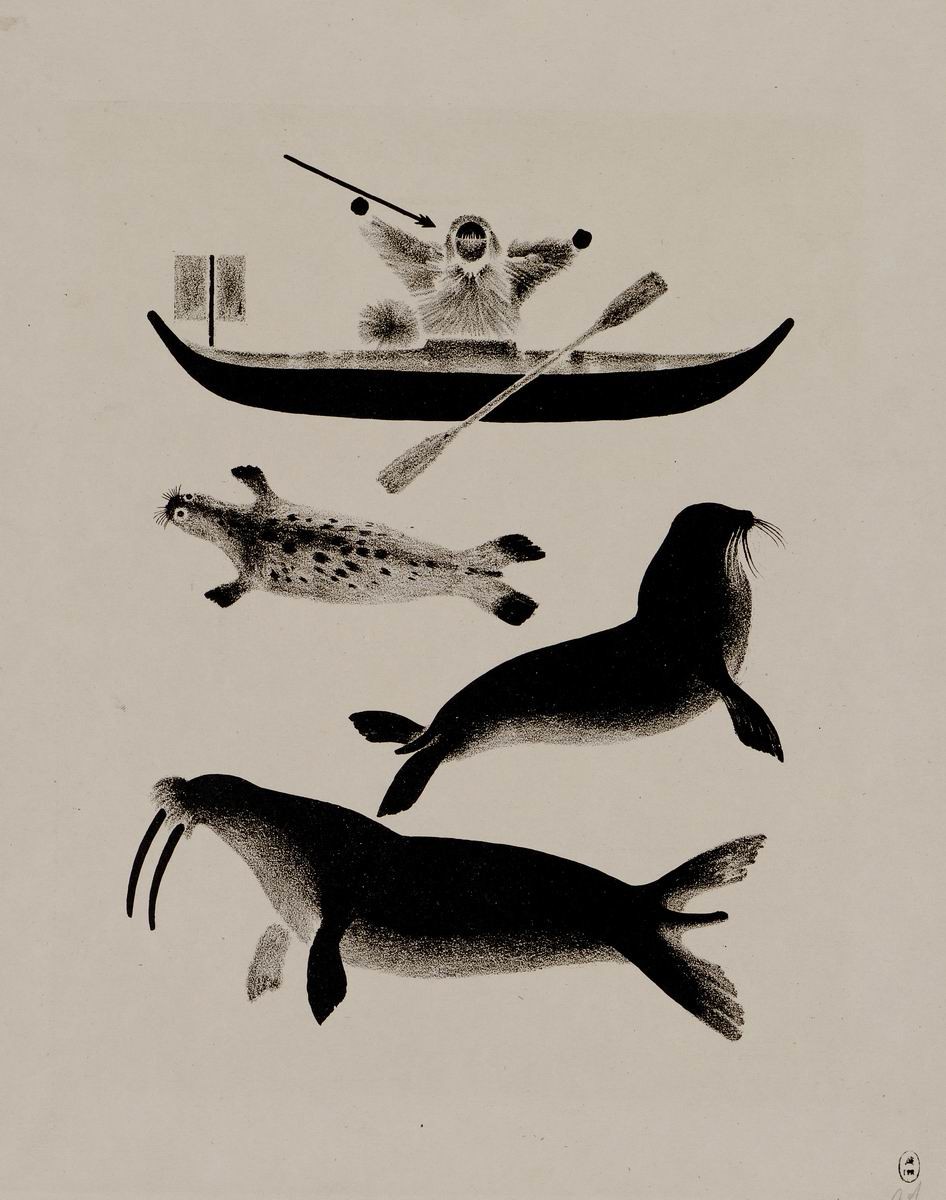 Гренландия. Морская охота. Иллюстрация к книге В.В.Лебедева «Охота», Vladimir Lebedev, 1924