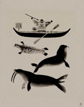 Гренландия. Морская охота. Иллюстрация к книге В.В.Лебедева «Охота»