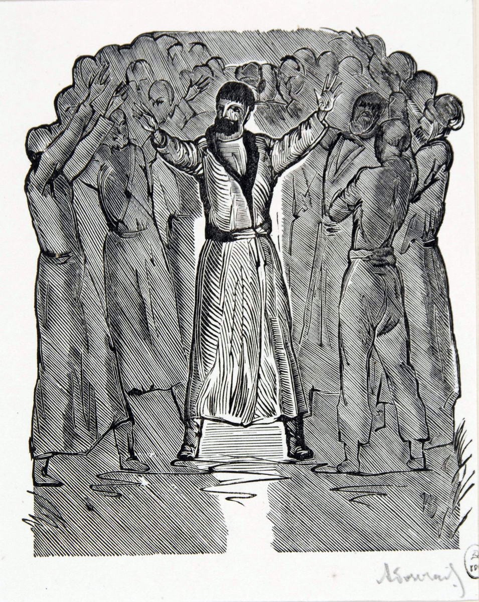 Иллюстрация к поэме С. Есенина "Пугачев", Andrey Goncharov, 1926 - 1927
