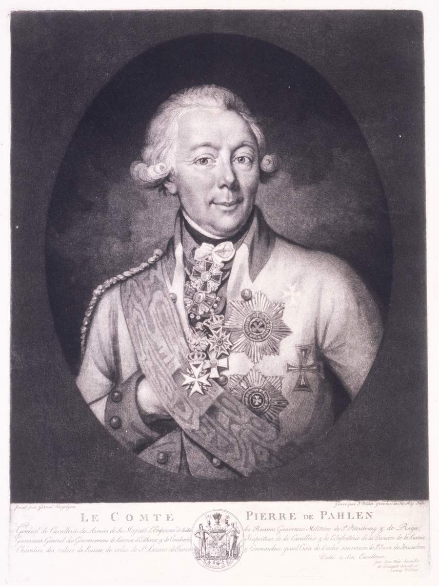 Портрет графа П. А. Палена, James Walker, 1790s