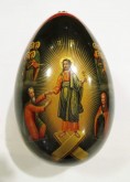 Яйцо пасхальное с изображением сцены Сошествия в ад и князя Владимира