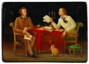 "Alexander Pushkin at Nikolai Gogol’s place". A Casket
