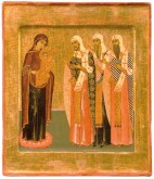 Богоматерь с Младенцем и ростовские чудотворцы Леонтий, Исайя и Игнатий