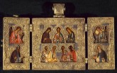 Трехстворчатый складень с изображением деисусного чина