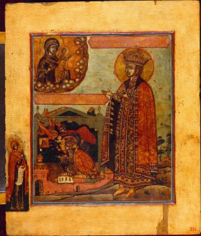 Святой Димитрий-царевич, со сценой убиения