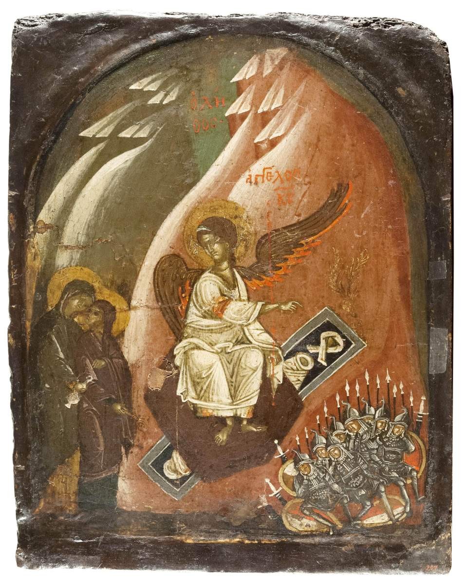 Жены мироносицы у Гроба Господня, 14th – first half of the 15th century
