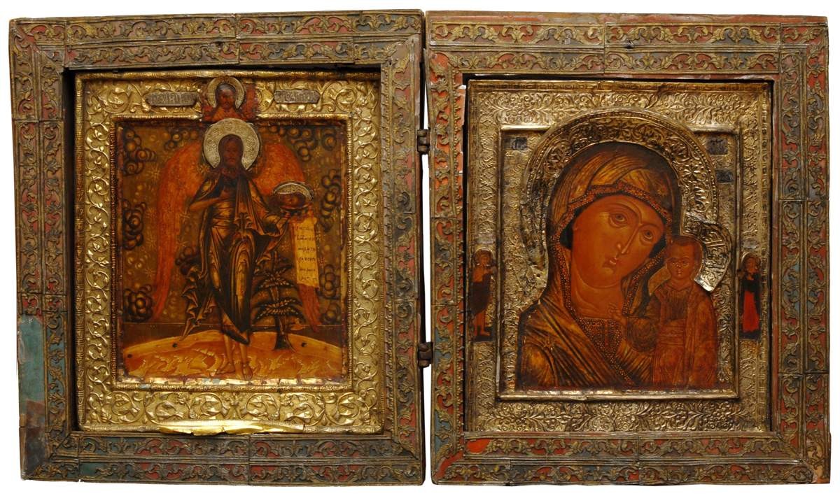 Богоматерь Казанская и Иоанн Предтеча, 17th century