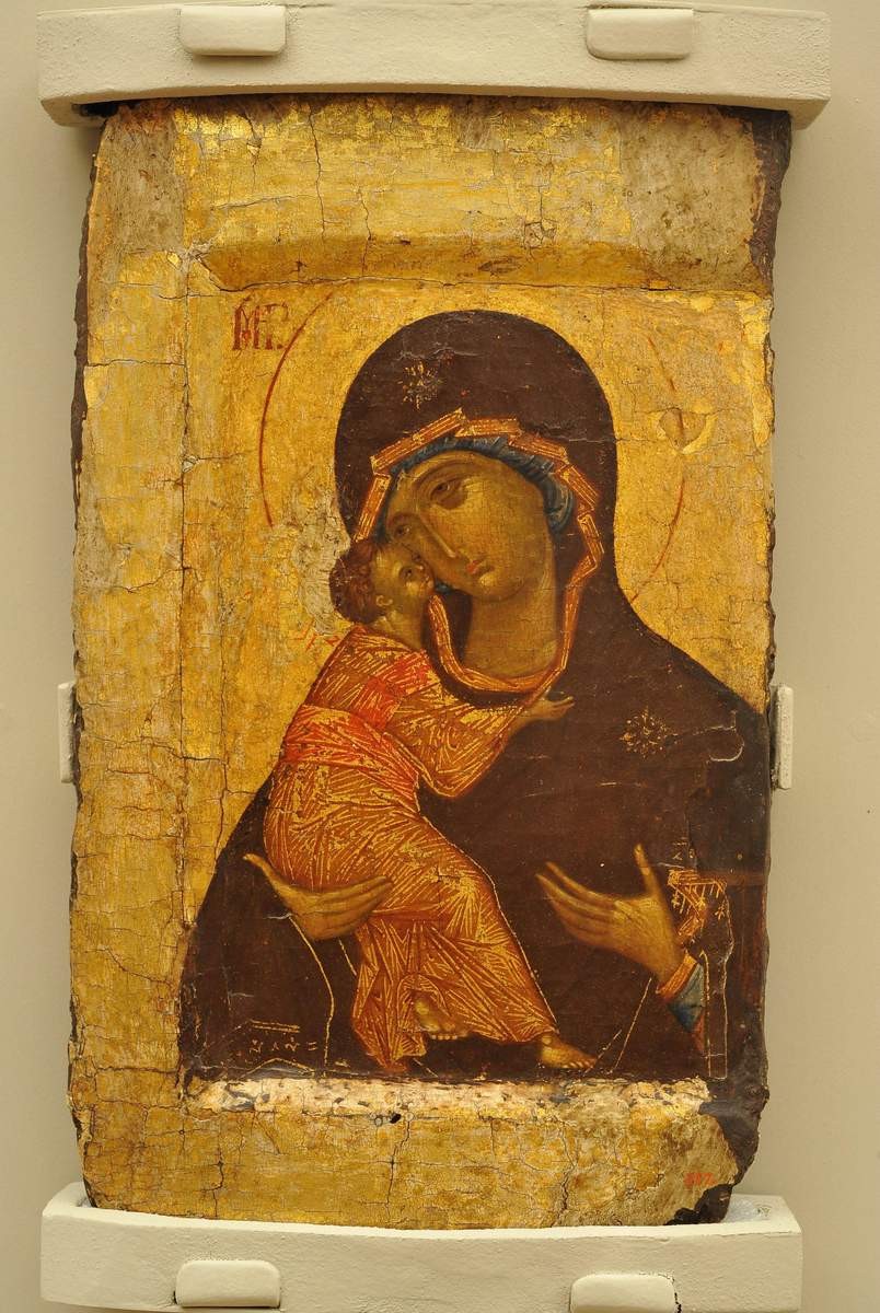 Богоматерь Владимирская, first half of the 15th century