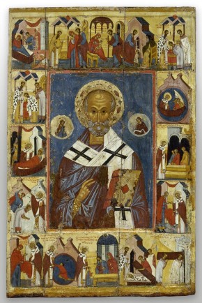 Святой Николай Мирликийский, с житием в 16 клеймах