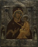 Богоматерь Тихвинская и два святых на полях