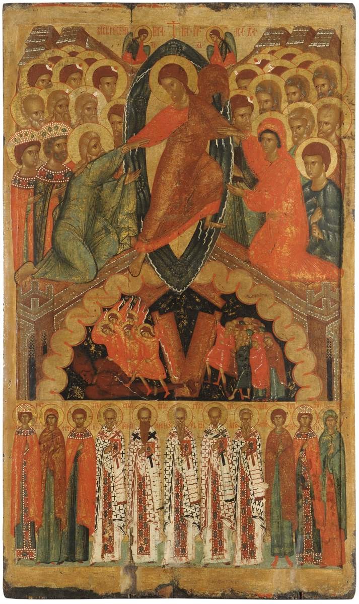 Воскресение — сошествие во Ад, с избранными святыми, Середина — третья четверть XV века