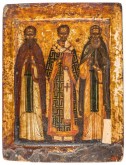 Три святых - Варлаам, Иоанн Златоуст и Сергий
