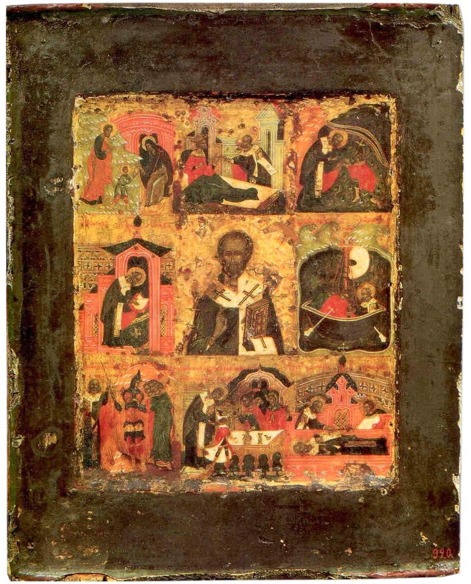 Никола с житием, 16th century