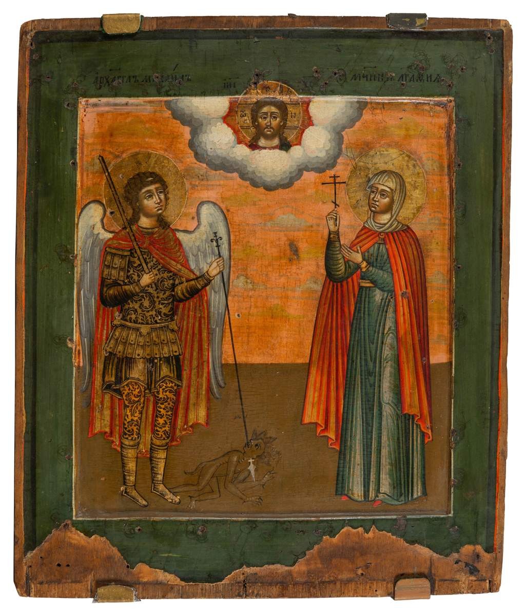 Архангел Михаил и мученица Агафья, late 18th century