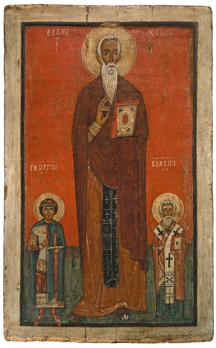 Иоанн Лествичник, Георгий и Власий, second half of the 13th century