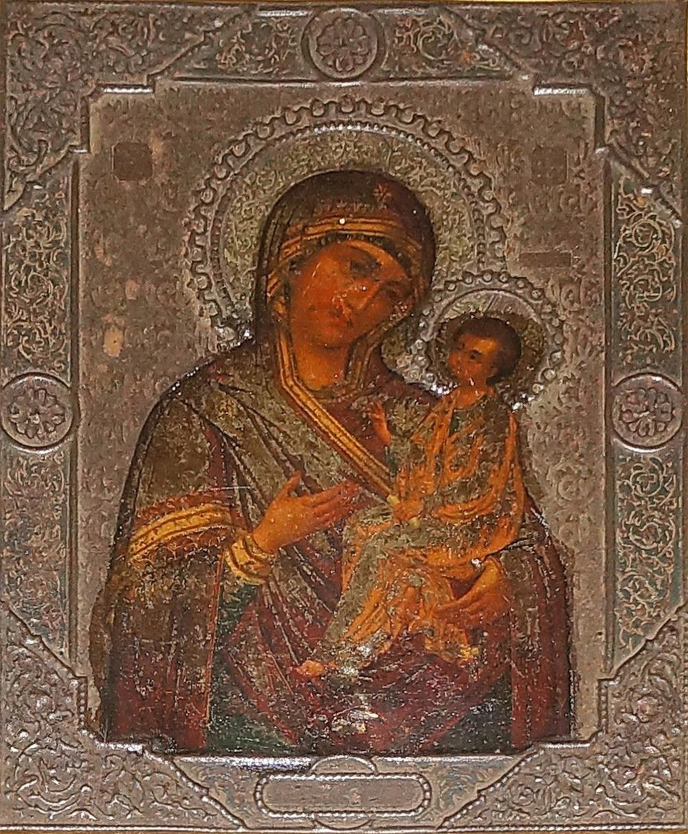 Икона Богоматери Тихвинского образа, 19th century