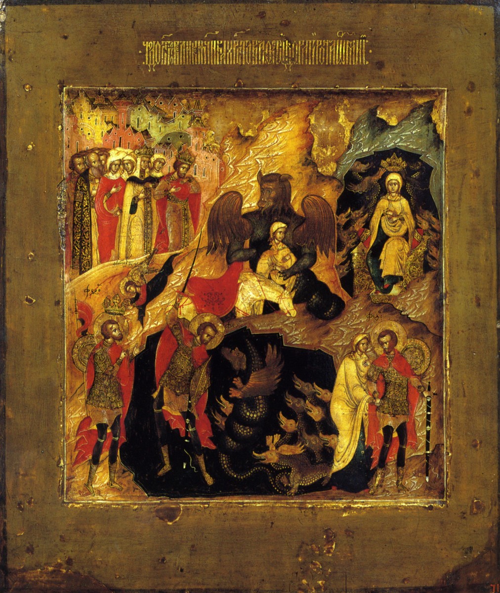 Чудо Федора Тирона, Savin Nikifor Istomin, first half of the 17th century