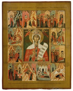 Великомученица Параскева Пятница, с житием в 12 клеймах