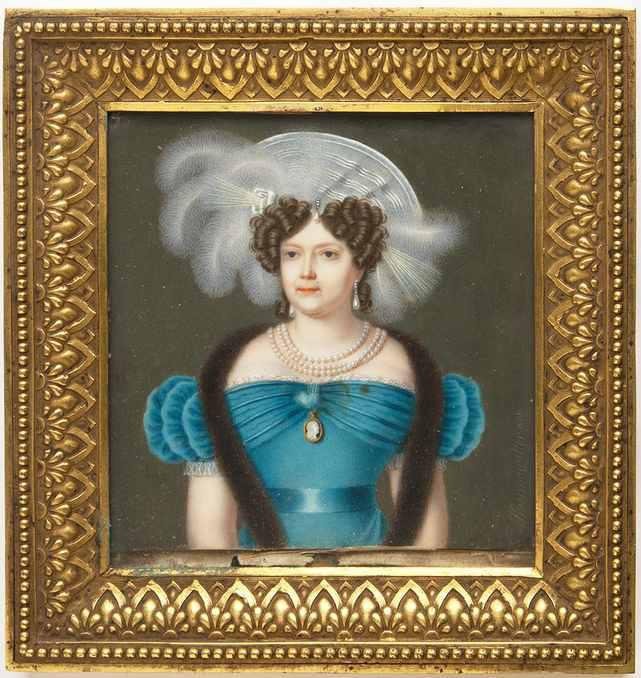 Портрет императрицы Марии Федоровны (1759‒1828) второй жены императора Павла I, Karl Kronnovetter, 1828