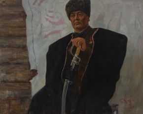 Портрет Героя Советского Союза, генерал-майора в отставке Т.Т. Кусимова