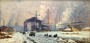 На строительстве мартена Череповецкого металлургического завода