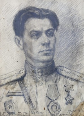 Портрет Героя Советского Союза М.П.Окорокова