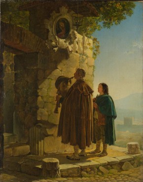 Пифферари перед образом Мадонны