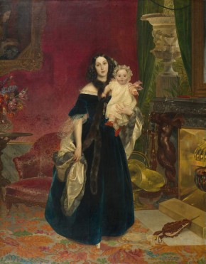 Портрет М. А. Бек с дочерью