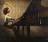 Portrait of the pianist Zh. Kisin