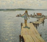 In the summer on the Volga. Near Plyos