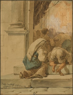 Сцена на пороге храма в Неаполе