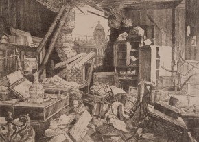 Ленинградская квартира после артобстрела
