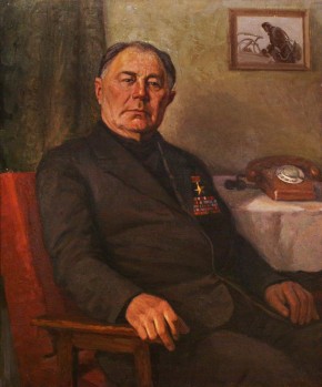 Портрет Героя Советского Союза М. А. Мустафина