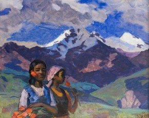 Эскиз к картине "Цветы Киргизии"