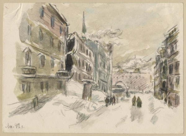 Кондратьев П. М..Улица зимой. 1942