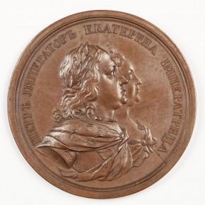 Медаль на коронование Екатерины I в 1724 году
