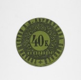 Расчетный жетон товарищества А.И. Абрикосова и сыновей, достоинством в 40 копеек. Симферополь