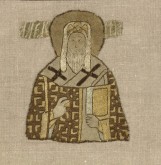 Митрополиты Московские Алексий и Петр, преподобный Димитрий Прилуцкий, князь Глеб. Фрагменты шитья