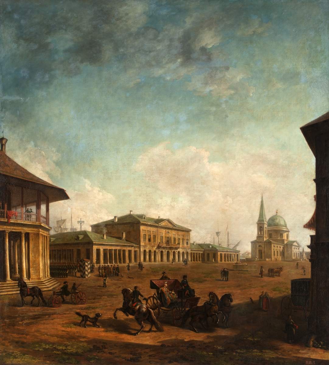 Вид города Николаева, Fyodor Alekseyev, between 1798 and 1800