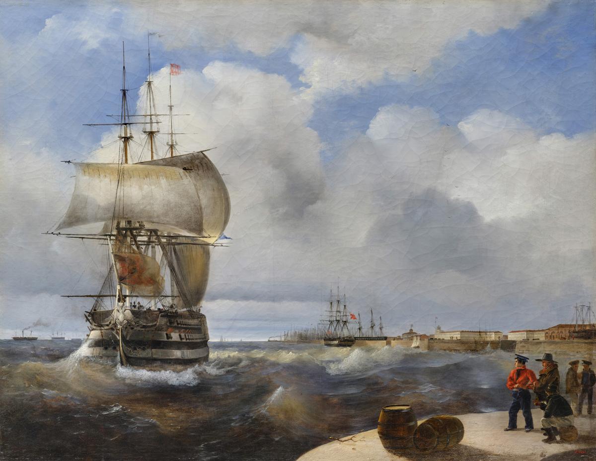 Большой рейд в Кронштадте, Ivan Aivazovsky, 1836