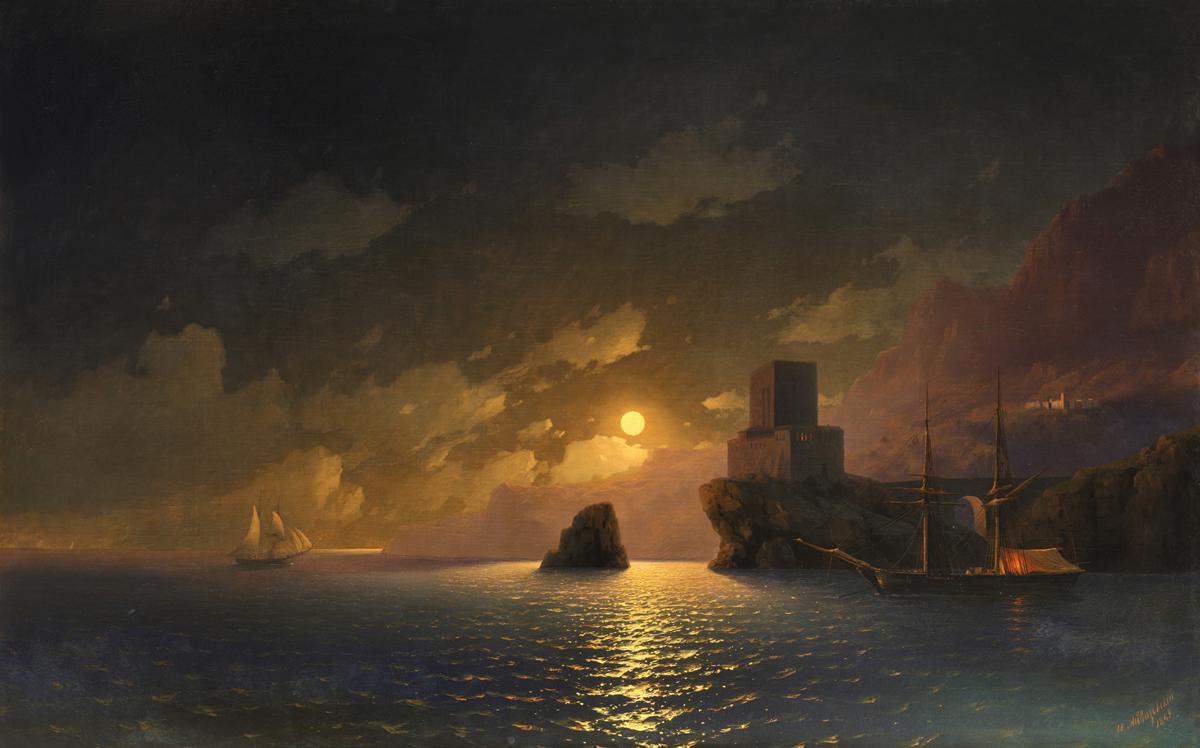 Лунная ночь, Ivan Aivazovsky, 1849