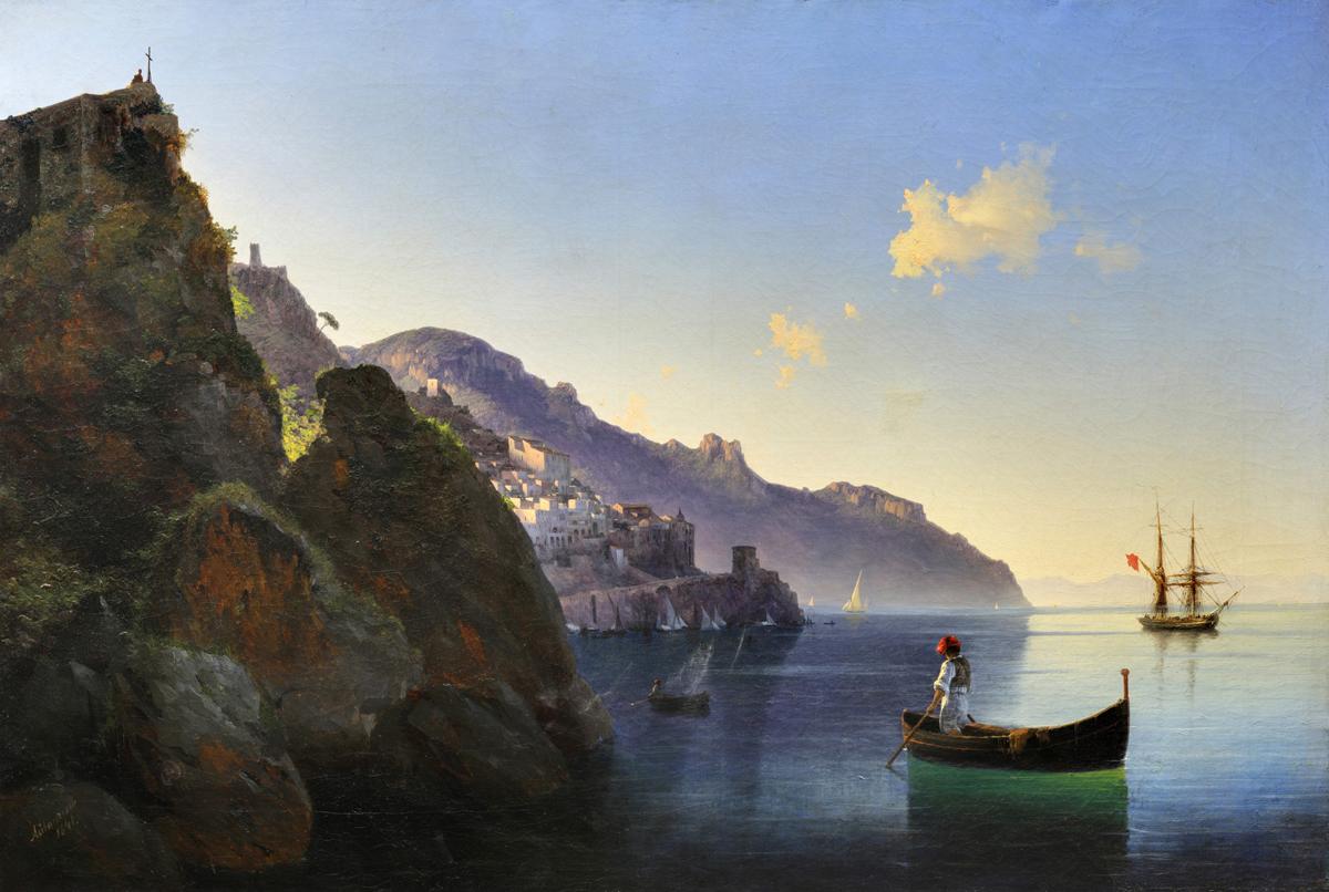 Побережье в Амальфи, Ivan Aivazovsky, 1841